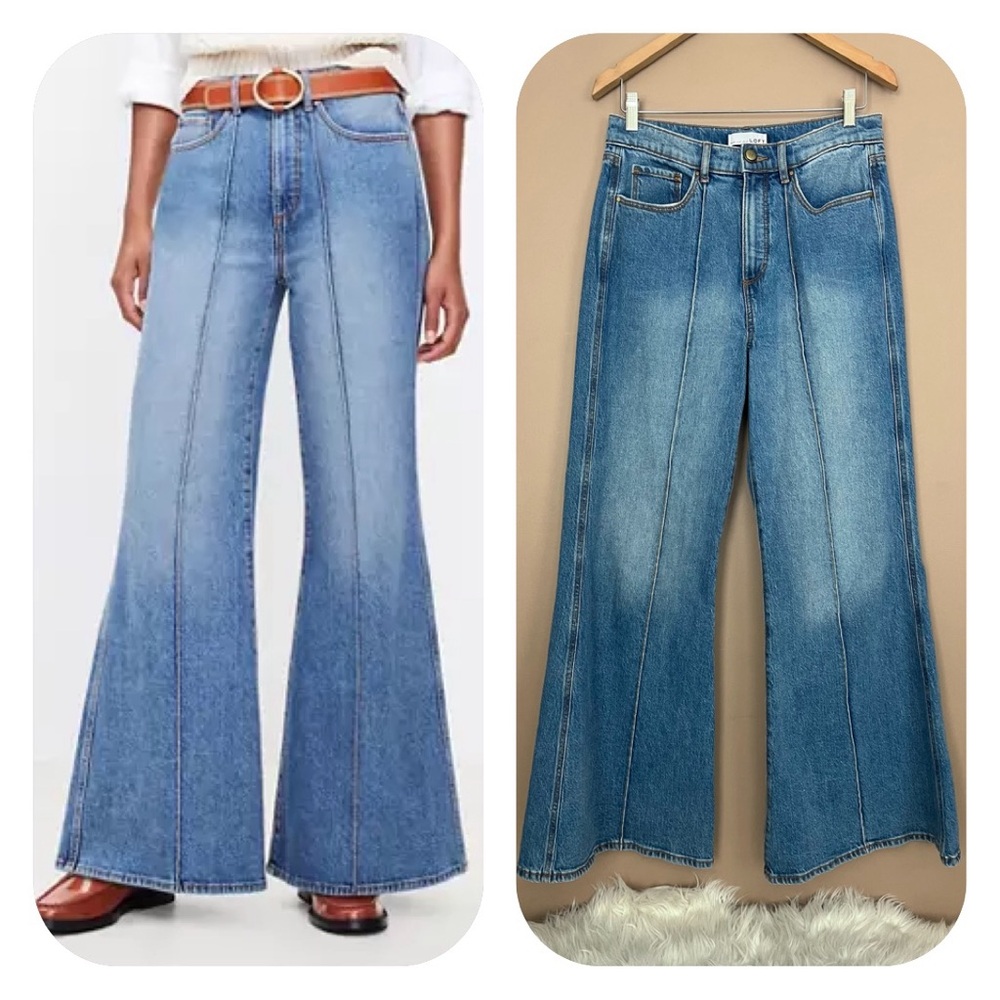 {LOFT} High Rise Super Flare Jeans in Vintage Indigo Wash - Womens 28 / 6 - NWT